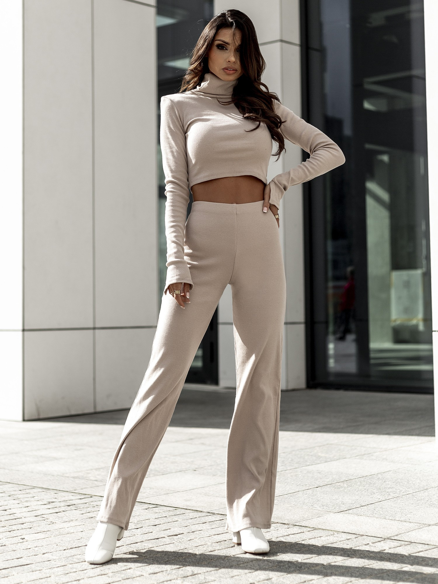 Light beige set with trousers Juberri RUE PARIS