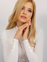 RUE PARIS Ecru bluzka Sweetheart