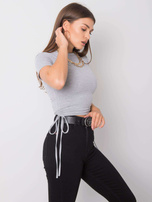 Szary melanżowy t-shirt Rossa