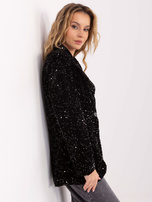 Czarna wizytowa marynarka z cekinami RUE PARIS 