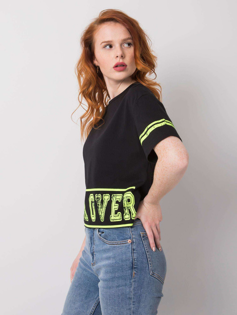 Czarny t-shirt bawełniany Shelby