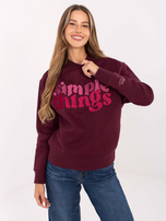 Burgundowa dresowa bluza z naszywką SUBLEVEL 