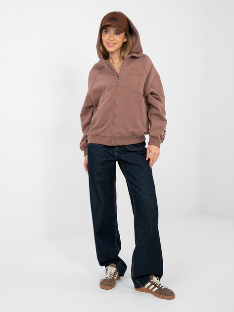 Brązowa bluza z ozdobnymi szwami NATURAL SIDE