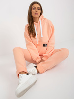 Hurt Brzoskwiniowy komplet dresowy z bluzą oversize