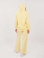 Light yellow oversized hoodie with a zipper RUE PARIS.