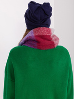 Hurt Granatowa czapka zimowa z aplikacją 