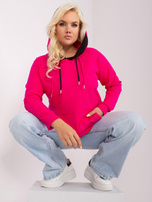 Hurt Fuksjowa bluza plus size basic z kieszenią