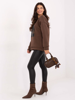 Brązowa bluza oversize z ociepleniem