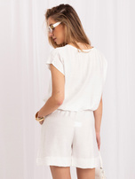Ecru two-piece summer set RUE PARIS.