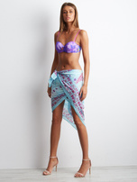 Hurt Jasnoniebieska chusta damska we wzory