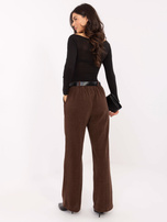 Brown striped corduroy pants.