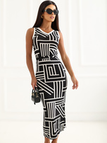 Hurt Black midi dress fitted without sleeves.