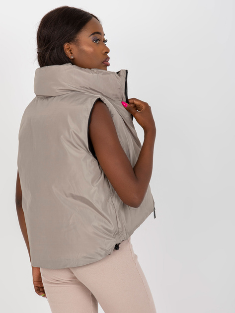 Hurt Czarna dwustronna kamizelka puchowa z pikowaniem