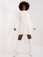 Hurt Ecru dzianinowa sukienka z domieszką wełny RUE PARIS 