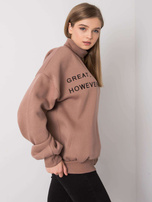 Jasnobrązowa ocieplana bluza oversize Kelly