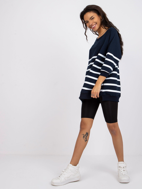 Granatowo-biała bluza w paski Sydney RUE PARIS