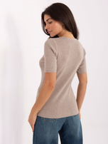 Fango dopasowany sweter z wiskozą