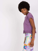 Fioletowy t-shirt z okrągłym dekoltem Hierro MAYFLIES