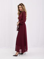 RUE PARIS Bordeaux Maxi-Kleid für die Feiertage.