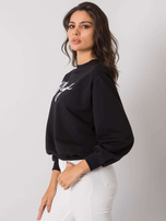 Czarna bluza z napisem Ercolano RUE PARIS