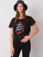 Czarny t-shirt z nadrukiem Silva
