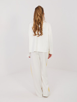 Ecru dresowe spodnie z szeroką nogawką RUE PARIS 