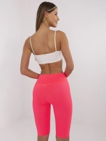 Fluo różowe sportowe szorty kolarki Serena