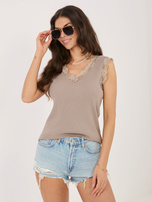 Fango bawełniany top z koronką  