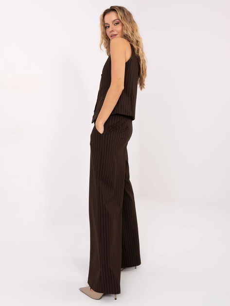 Ciemnobrązowa kamizelka z zapięciem na guziki RUE PARIS