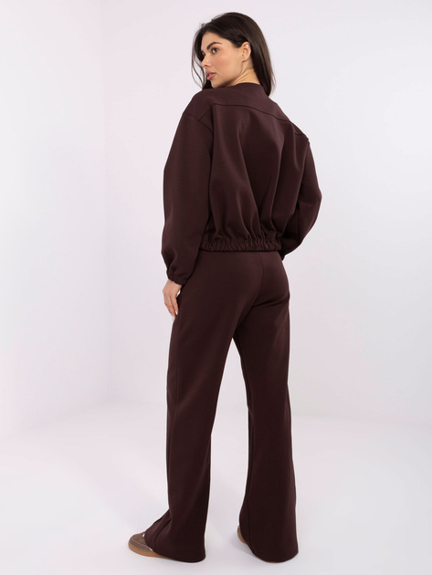 Ciemnobrązowa rozpinana bluza od kompletu