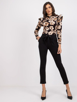 Czarne damskie spodnie dresowe na co dzień Santos RUE PARIS