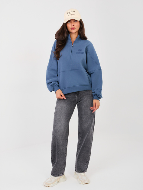 Brudnoniebieska dresowa bluza ze stójką NATURAL SIDE