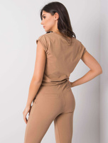 Camelowy t-shirt Elisabetta