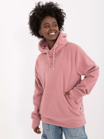 Hurtownia Brudnoróżowa bluza kangurka z polaru SUBLEVEL