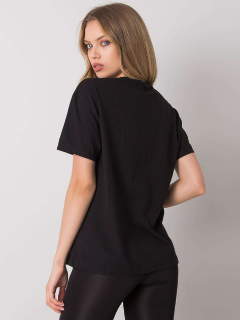 Czarny t-shirt z nadrukiem Ginger