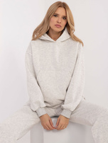 Didmeninė pilka moteriška bazinė komplektas oversize kirpimo.