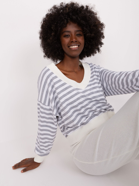 Hurt Szaro-ecru komplet basic z krótką bluzką