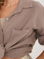 Fango rozpinana koszula z muślinu 