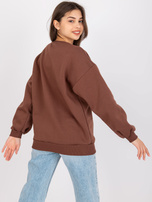 Ciemnobrązowa bluza dresowa z printem Elise 