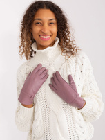 Hurtownia Fioletowe eleganckie rękawiczki dotykowe