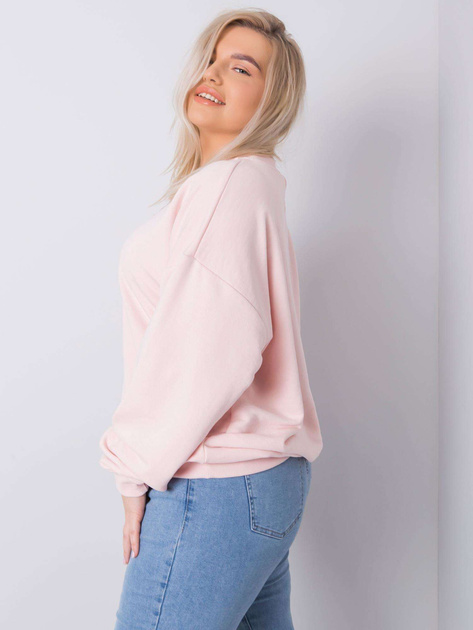 Jasnoróżowa bluza plus size Mischa