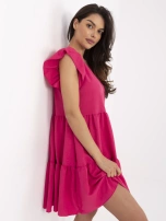 Fuksjowa rozkloszowana sukienka na lato Mirabelle  RUE PARIS 