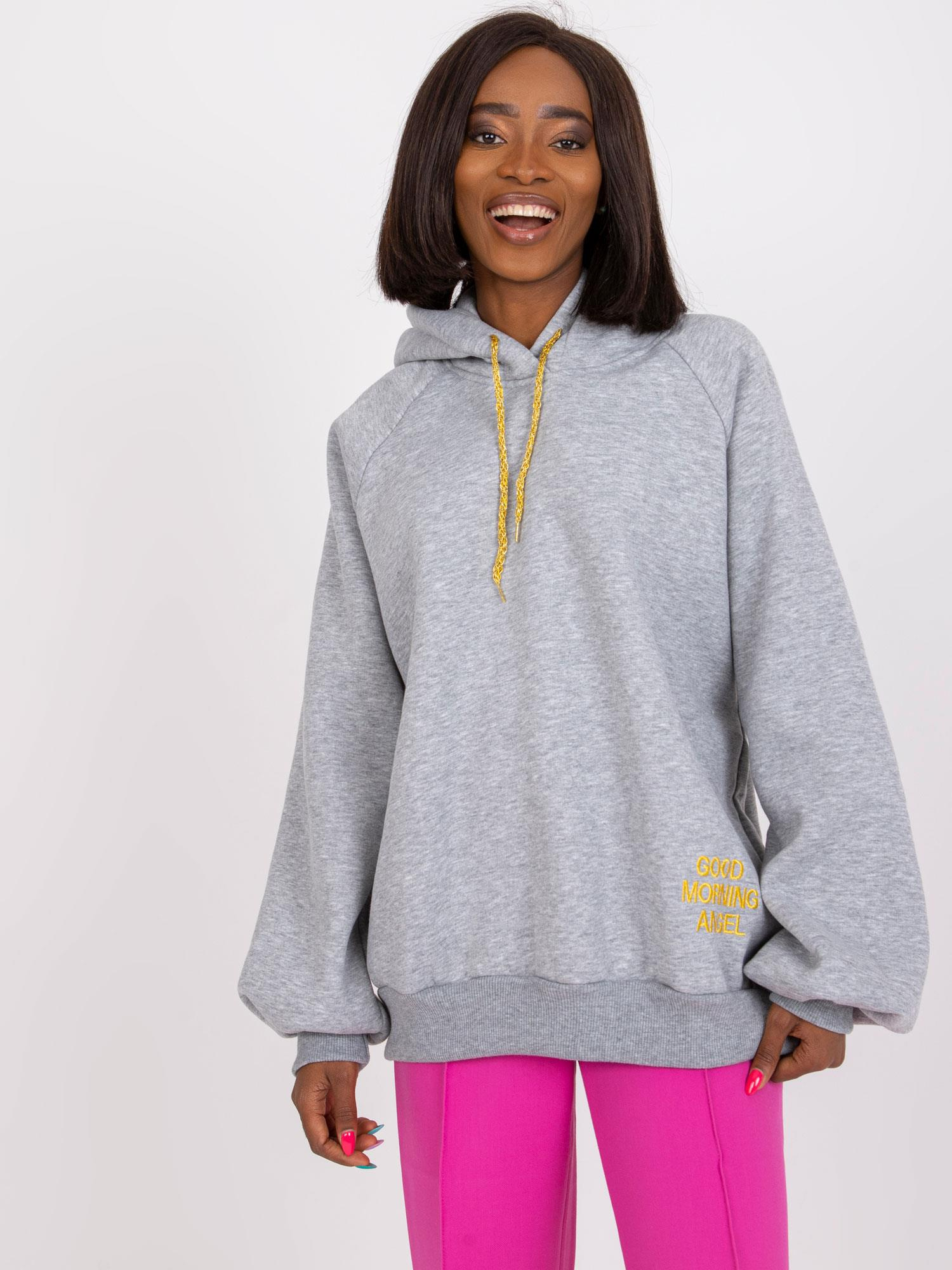 Gray melange sweatshirt in cotton Diego 
