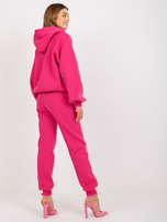 Hurt Fuksjowy damski dresowy komplet basic ze spodniami