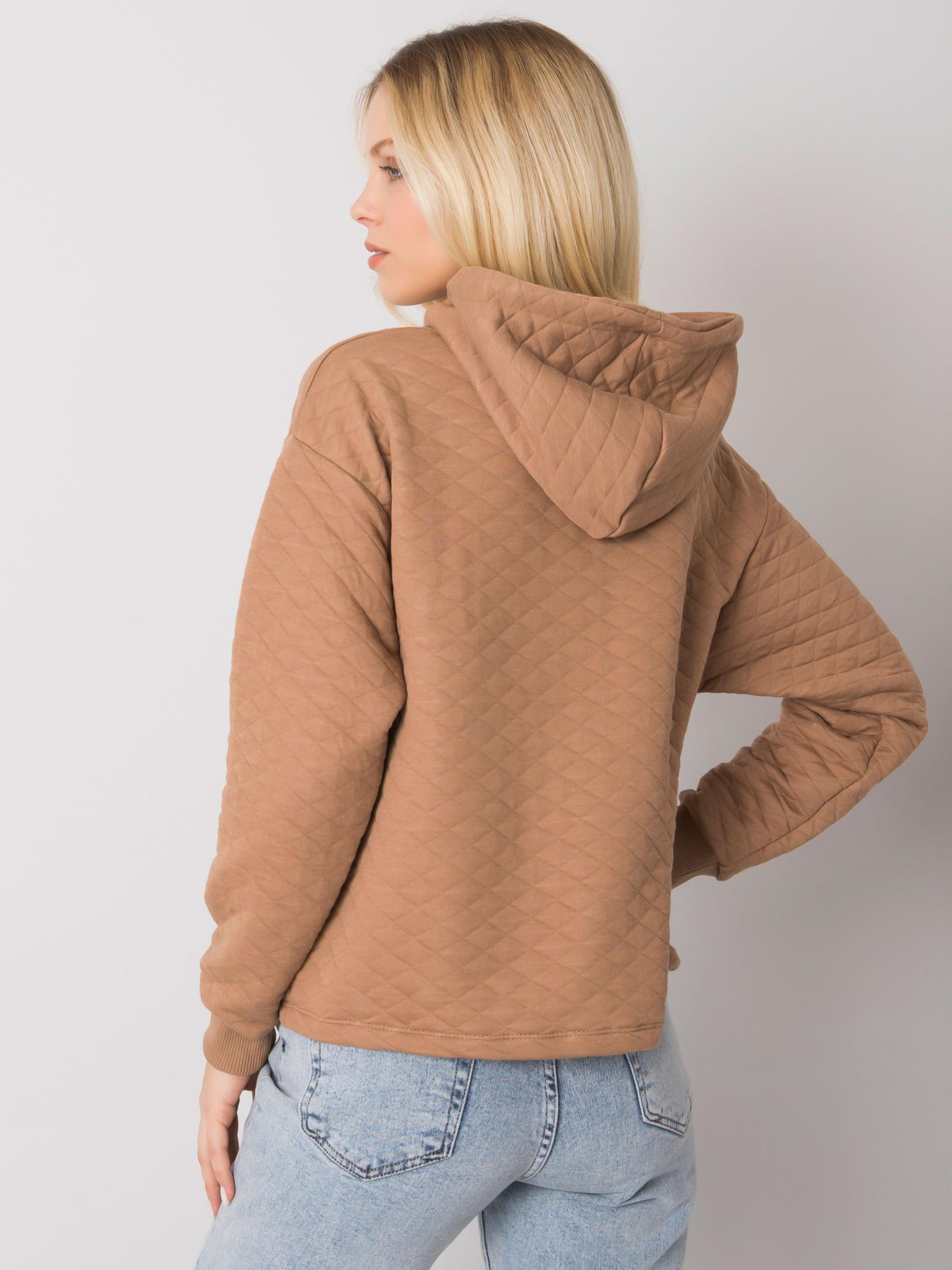 Camel quilted basic sweatshirt Melanie.