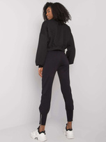 Czarne spodnie dresowe z zamkami Cindy RUE PARIS