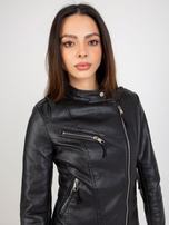 Hurt Czarna kurtka ramoneska z zamkami przy rękawach