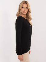 Hurt Czarna bluzka longsleeve z okrągłym dekoltem