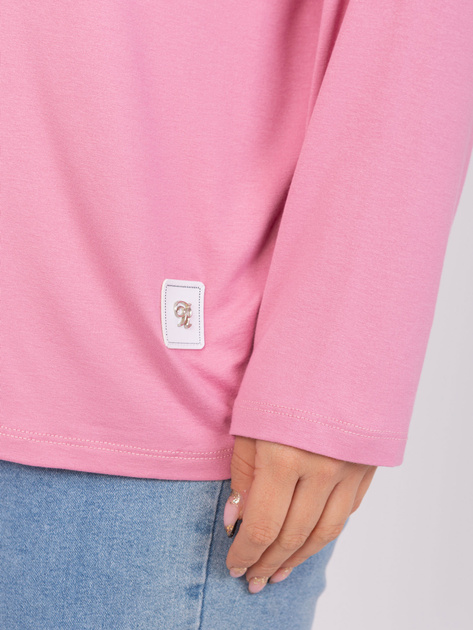 Hurt Różowa bluzka plus size z naszywką Paloma