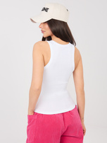 White ribbed sleeveless top SUBLEVEL.